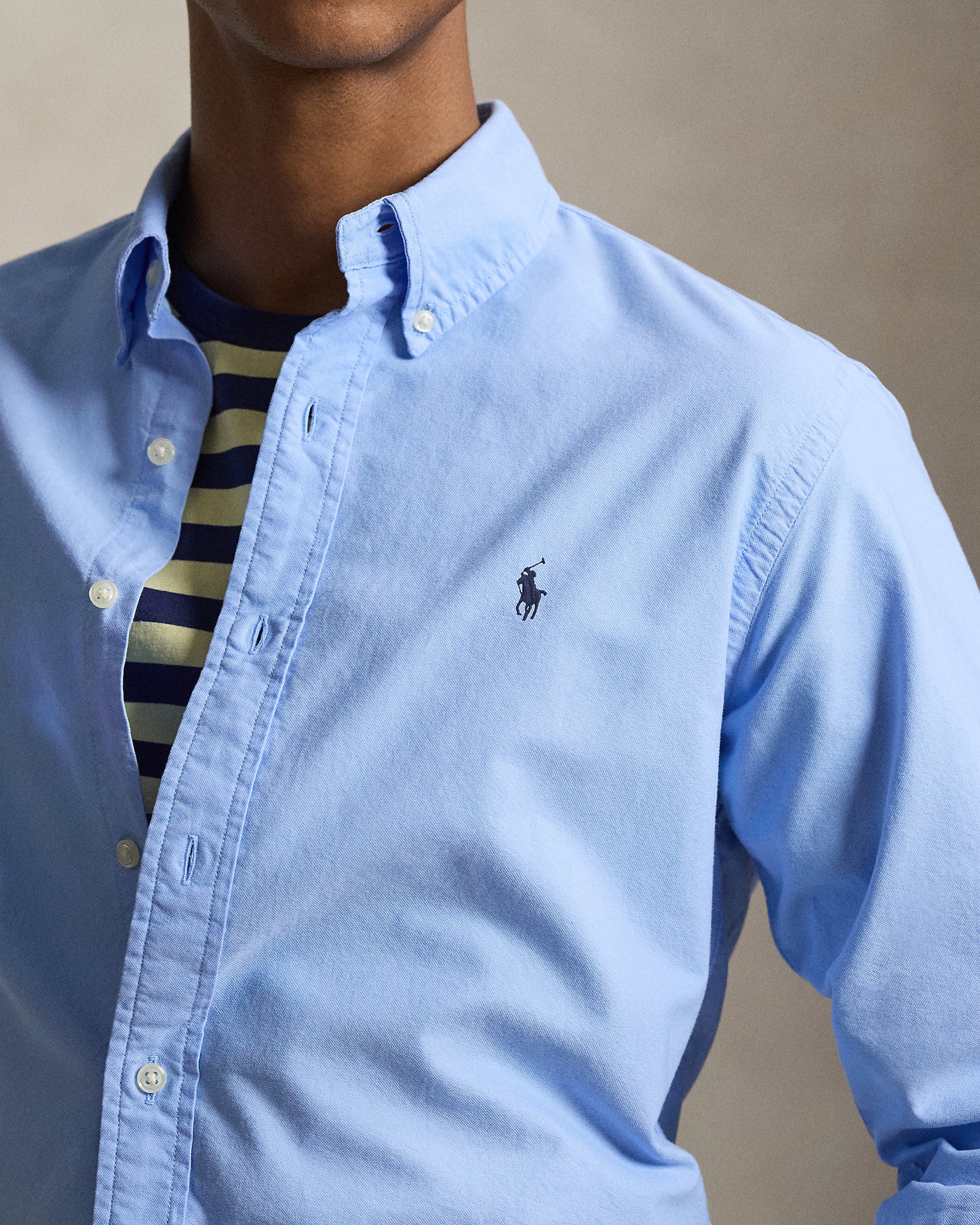 CAMISA OXFORD TEÑIDA CUSTOM FIT AUSTIN BLUE
