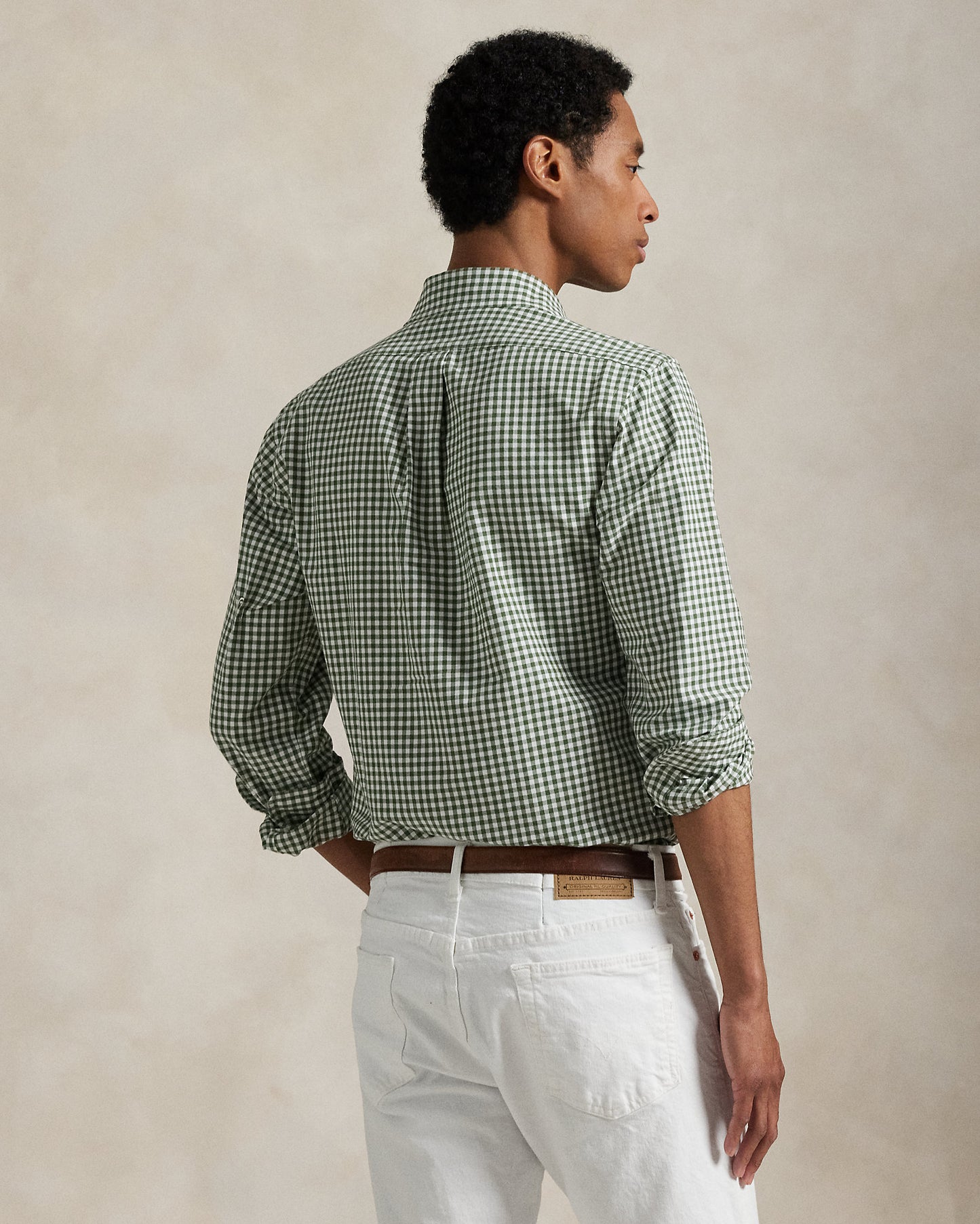 CAMISA CUSTOM FIT OXFORD GINGHAM SHAMROCK/WHITE