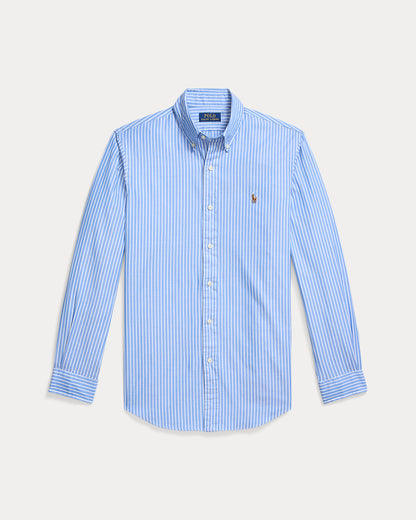 CAMISA CUSTOM FIT DE POPELINA STRETCH BLUE WHITE
