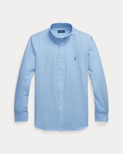 CAMISA CUSTOM FIT POPELINA STRETCH CORE BLUE CHECKED