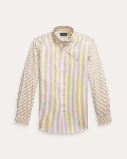 CAMISA CUSTOM FIT POPELINA STRETCH COASTAL BEIGE
