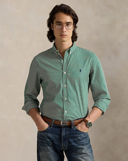 CAMISA CUSTOM FIT DE POPELINA ELASTICA