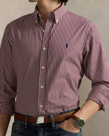 CAMISA CUSTOM FIT DE POPELINA ELASTICA