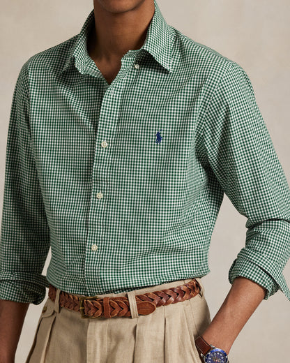 CAMISA  CUSTOM FIT EN POPELINA STRETCH NEW FOREST /WHITE