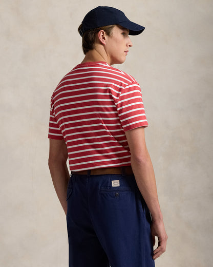 CAMISETA CLASSIC FIT DE ALGODON DE PUNTO A RAYAS