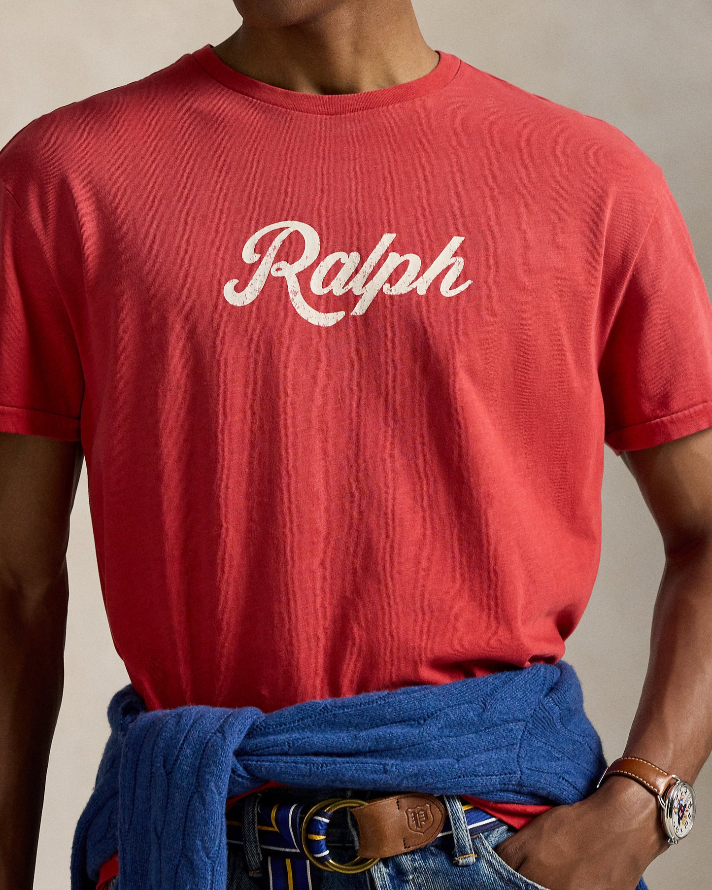 CAMISETA CLASSIC FIT DE ALGODON DE PUNTO CON LOGOTIPO RALPH
