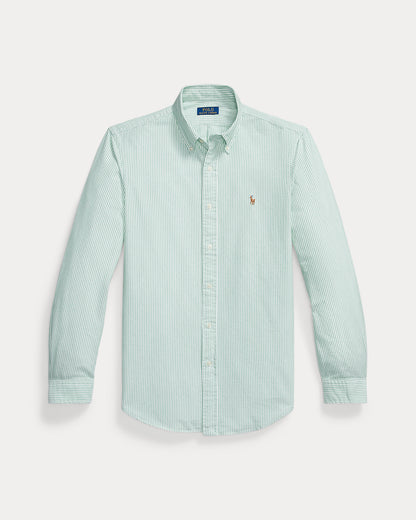 CAMISA CUSTOM FIT COASTAL EN OXFORD CRUISE GREEN STRIPED