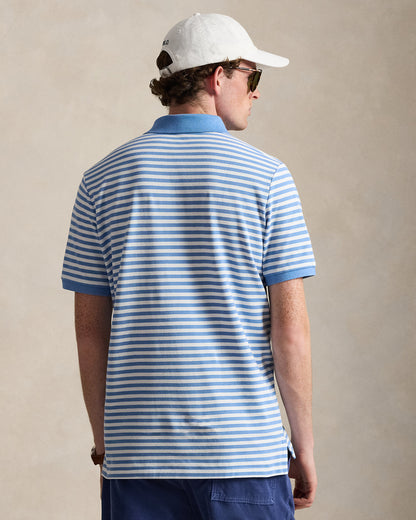 POLO DE PIQUÉ CUSTOM SLIM FIT BRISTOL BLUE STRIPED
