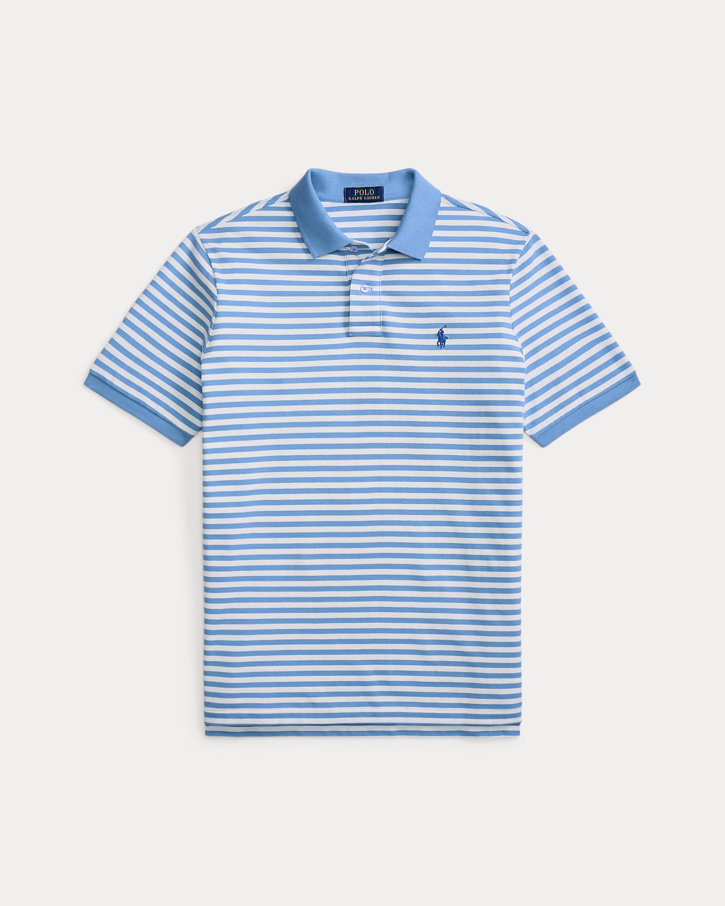 POLO DE PIQUÉ CUSTOM SLIM FIT BRISTOL BLUE STRIPED