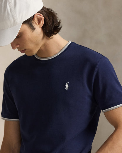 CAMISETA CLASSIC FIT EN  PIQUE ELASTICO NEWPORT NAVY