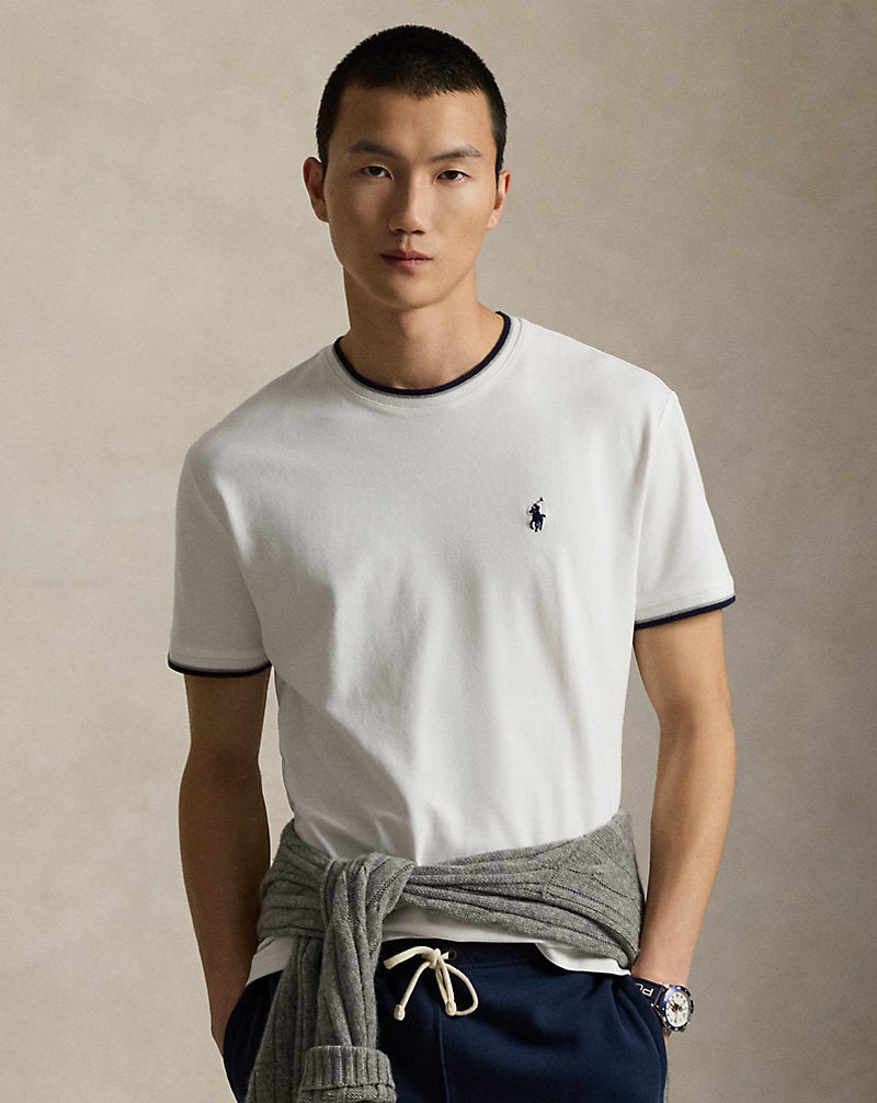 CAMISETA CLASSIC FIT EN  PIQUE ELASTICO WHITE