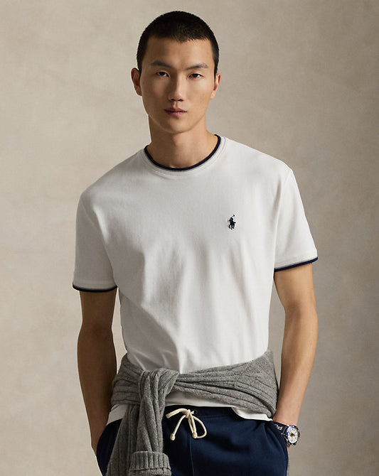 CAMISETA CLASSIC FIT EN  PIQUE ELASTICO WHITE