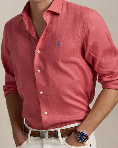 CAMISA CUSTOM FIT DE LINO LIGERO