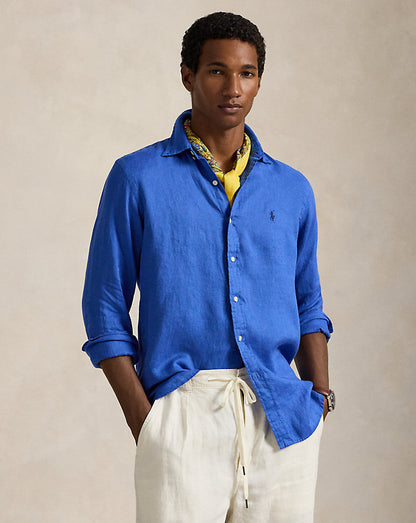 CAMISA CUSTOM FIT DE LINO LIGERO NEW IRIS