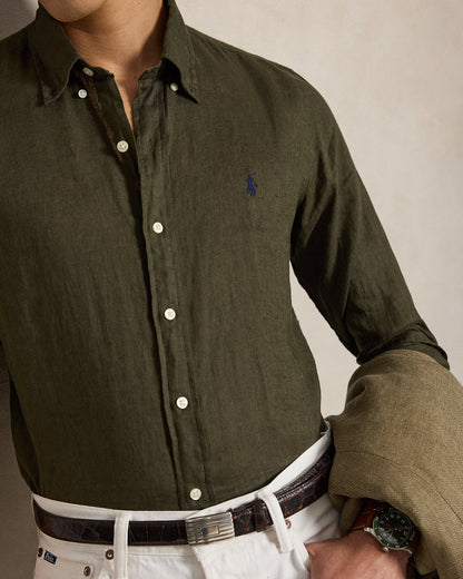 CAMISA DE LINO LIGERO  CUSTOM FIT ARMADILLO