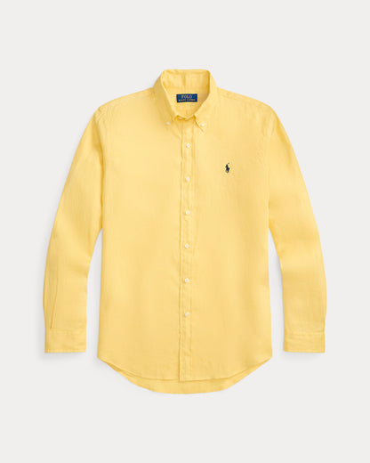 CAMISA DE LINO LIGERO  CUSTOM FIT CORN YELLOW