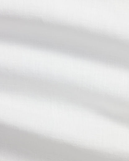 CAMISA MANGA CORTA DE LINO LIGERO CUSTOM FIT WHITE