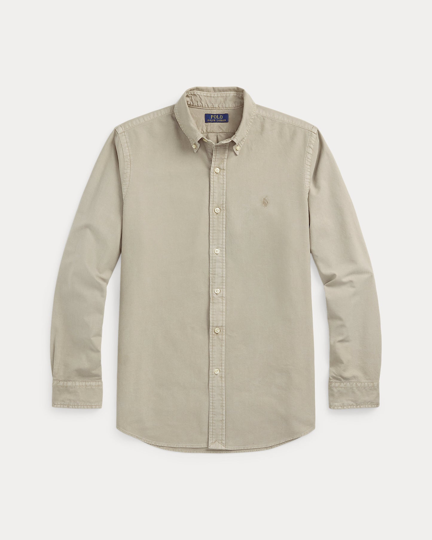 CAMISA CUSTOM FIT TEÑIDA CON MINERALES EN OXFORD OLIVE