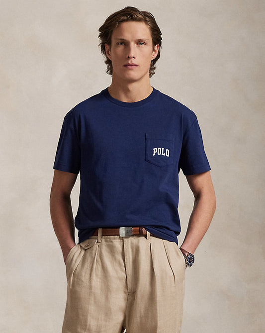 CAMISETA CUSTOM SLIM  FIT CON POLO BEAR HERITAGE NAVY