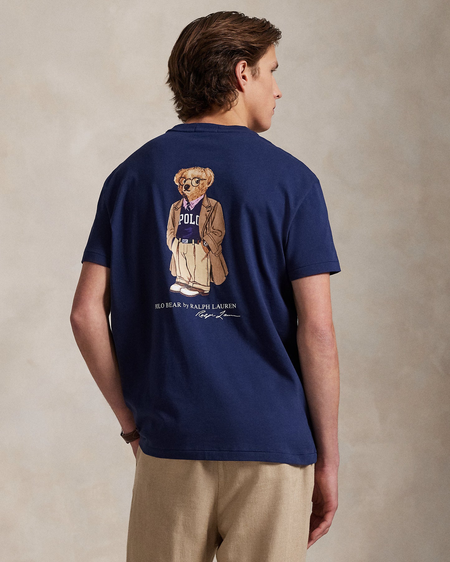 CAMISETA CUSTOM SLIM  FIT CON POLO BEAR HERITAGE NAVY