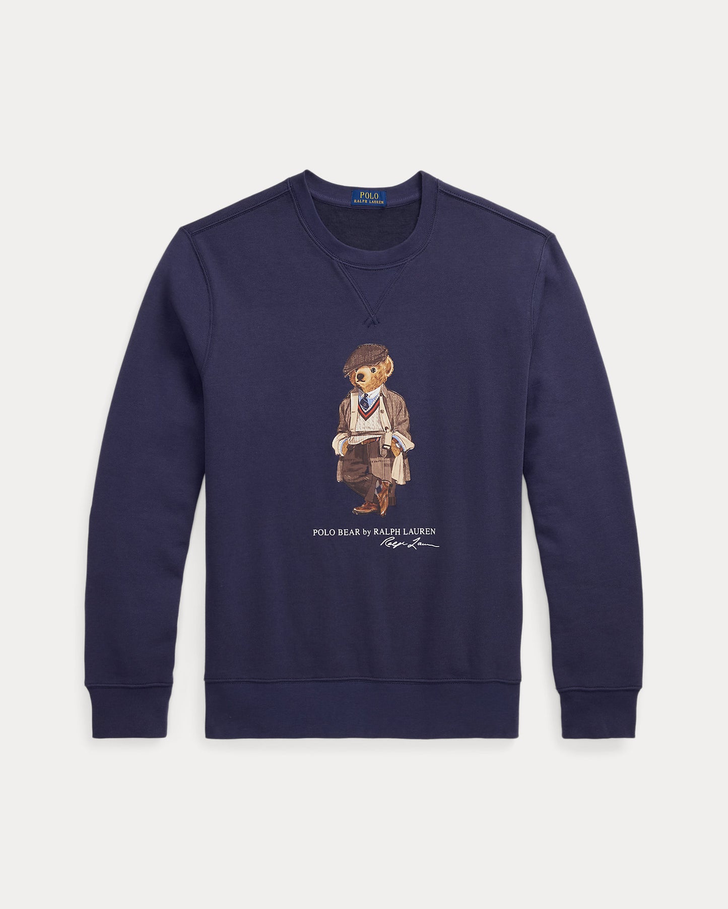 SUDADERA DE ALGODON DE  PUNTO CON POLO BEAR FADED BLUE