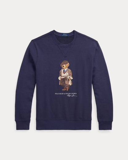 SUDADERA DE ALGODON DE  PUNTO CON POLO BEAR FADED BLUE