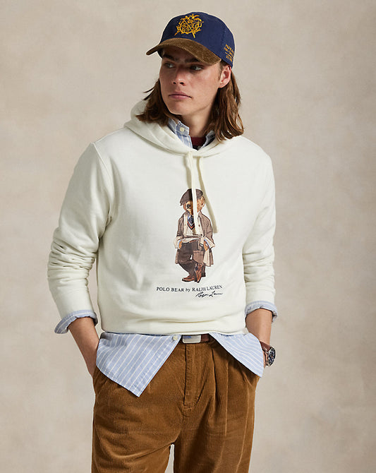 SUDADERA DE FELPA CON CAPUCHA POLO BEAR WHITE
