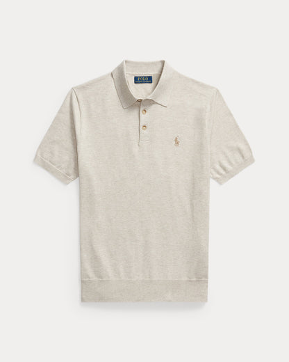 SUETER TEJIDO TIPO POLO EN ALGODON DE PUNTO FINO WALNUT BROWN