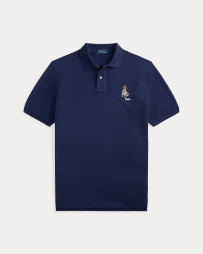 POLO DE PIQUE CLASSIC FIT CON GOLDEN RETRIEVER NAVY