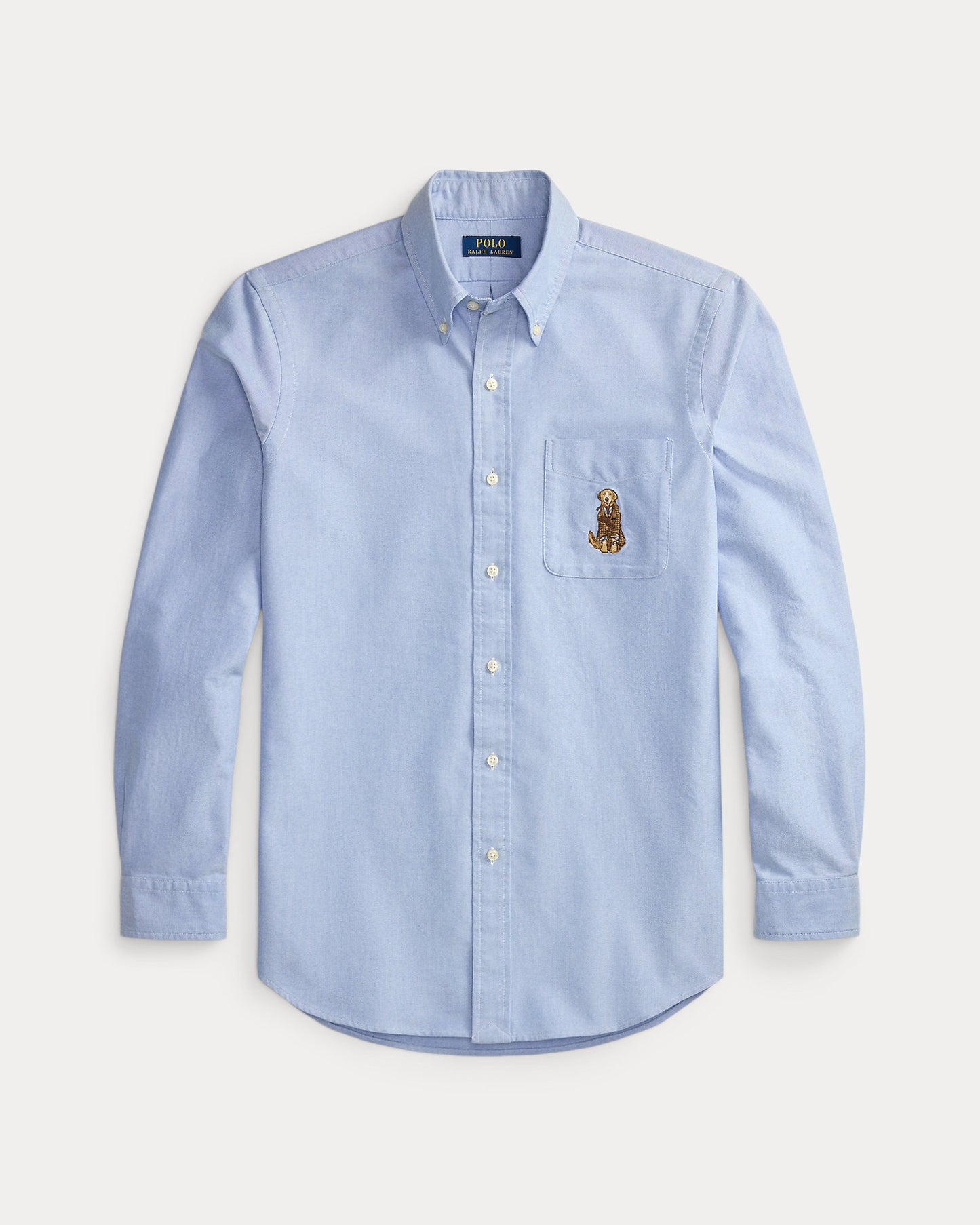 CAMISA CUSTOM FIT EN OXFORD CON GOLDEN RETRIEVER