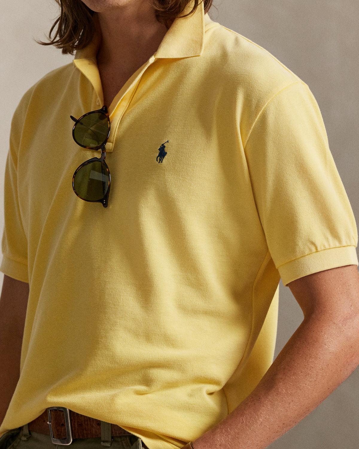 EL ICONICO POLO DE PIQUÉ CUSTOM SLIM FIT CORN YELLOW