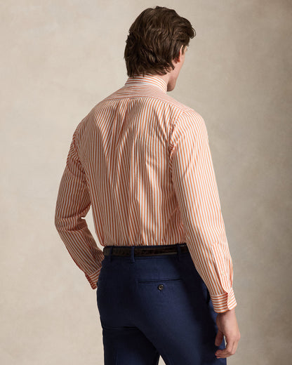 CAMISA DE POPELINA STRETCH CUSTOM FIT A RAYAS KONA ORANGE WHITE