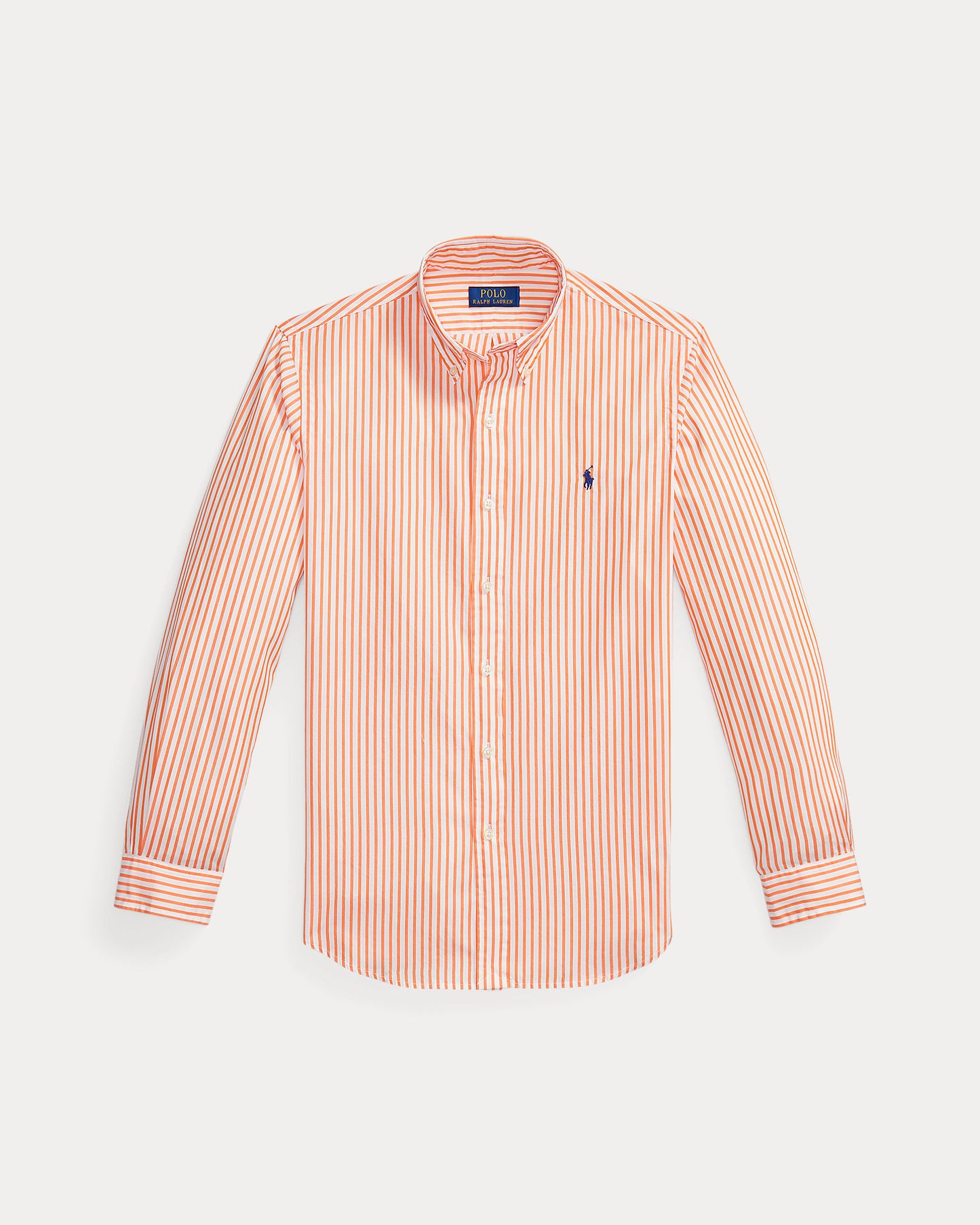 CAMISA DE POPELINA STRETCH CUSTOM FIT A RAYAS KONA ORANGE WHITE