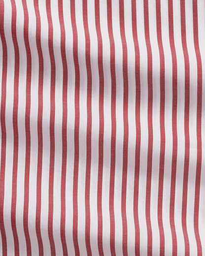 CAMISA DE POPELINA STRETCH CUSTOM FIT A RAYAS BRISTOL RED WHITE