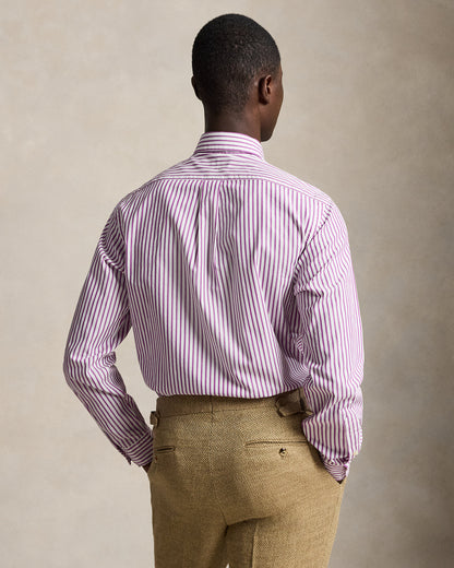 CAMISA DE POPELINA STRETCH CUSTOM FIT A RAYAS PURPLE DAWN WHITE