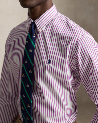 CAMISA DE POPELINA STRETCH CUSTOM FIT A RAYAS PURPLE DAWN WHITE