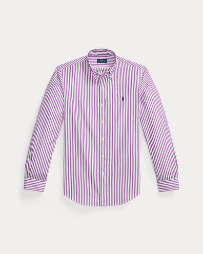 CAMISA DE POPELINA STRETCH CUSTOM FIT A RAYAS PURPLE DAWN WHITE