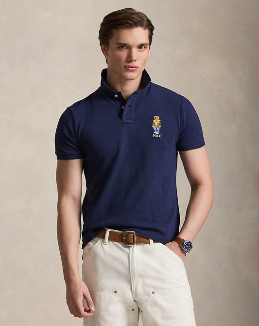 POLO DE PIQUE CON POLO BEAR NEWPORT NAVY