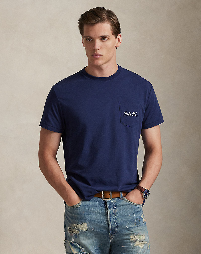 CAMISETA CUSTOM SLIM FIT CON SOCIETY BEAR NEWPORT NAVY