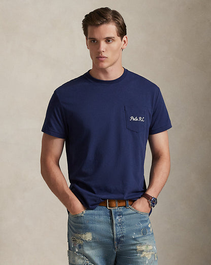 CAMISETA CUSTOM SLIM FIT CON SOCIETY BEAR NEWPORT NAVY