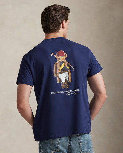 CAMISETA CUSTOM SLIM FIT CON SOCIETY BEAR NEWPORT NAVY