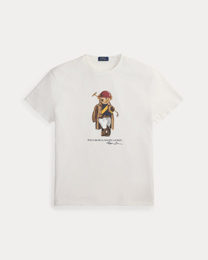 CAMISETA CUSTOM SLIM FIT CON SOCIETY BEAR WHITE