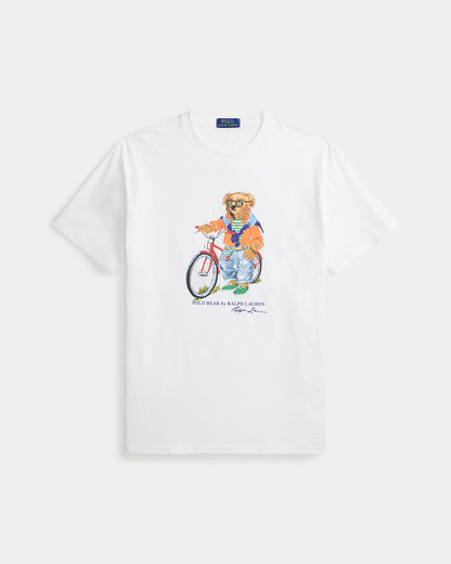 CAMISETA CUSTOM SLIM FIT CON SUMMER BEAR WHITE