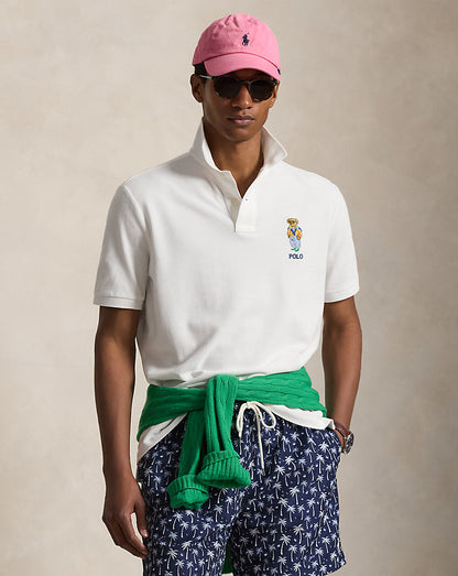 POLO DE PIQUE CUSTOM SLIM CON SUMMER POLO BEAR WHITE