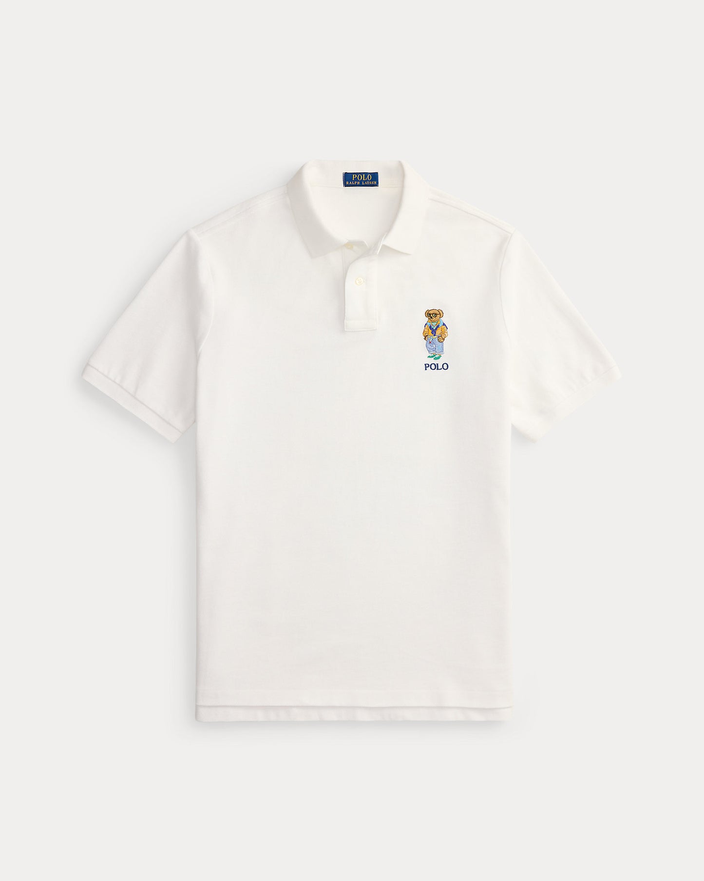 POLO DE PIQUE CUSTOM SLIM CON SUMMER POLO BEAR WHITE