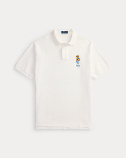 POLO DE PIQUE CUSTOM SLIM CON SUMMER POLO BEAR WHITE