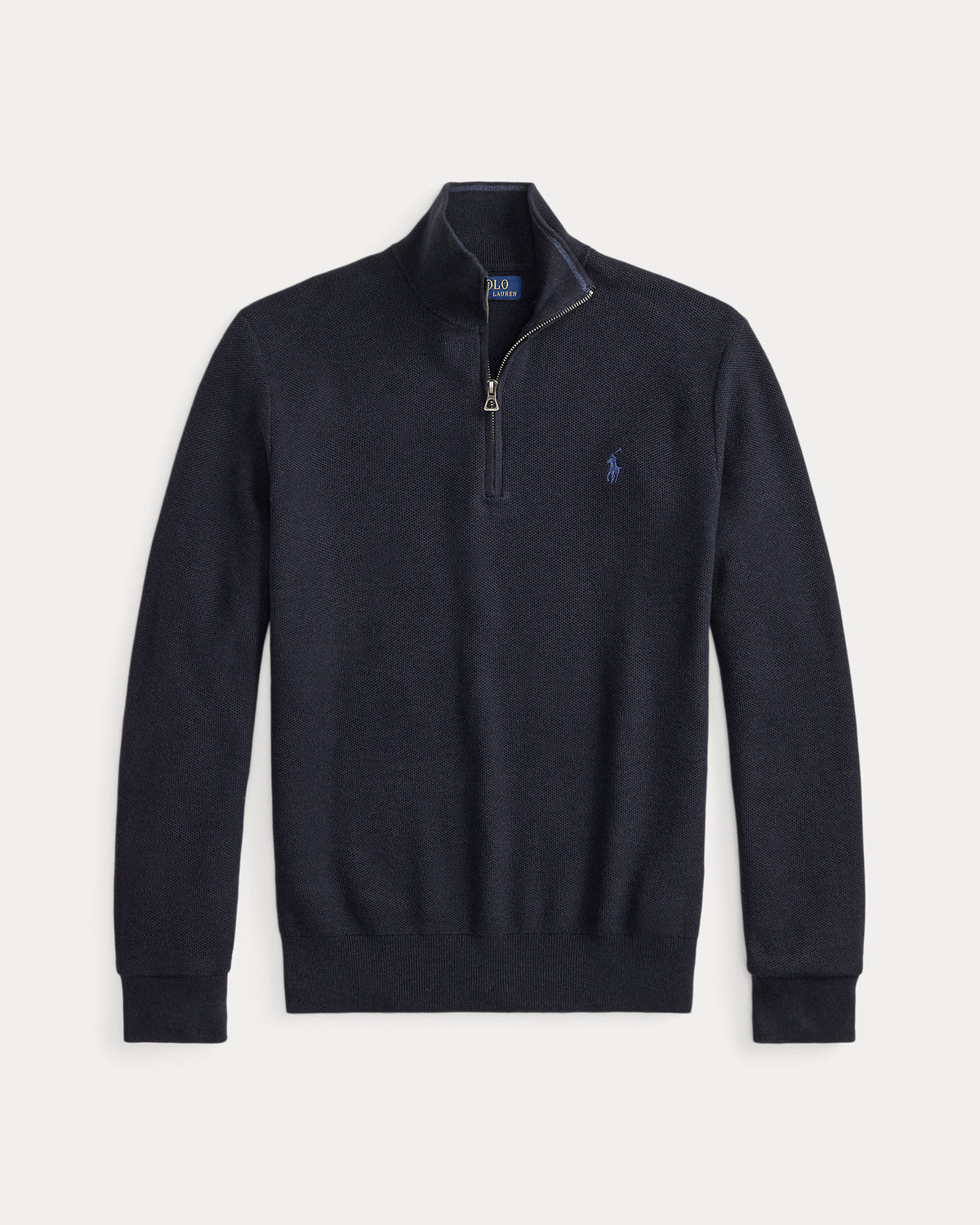 BUZO DE PUNTO DE PIQUE DE ALGODON NAVY HEATHER