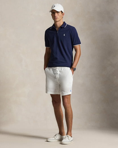 POLO DE PIQUE CLASSIC FIT CON QUARTER-ZIP NEWPORT NAVY