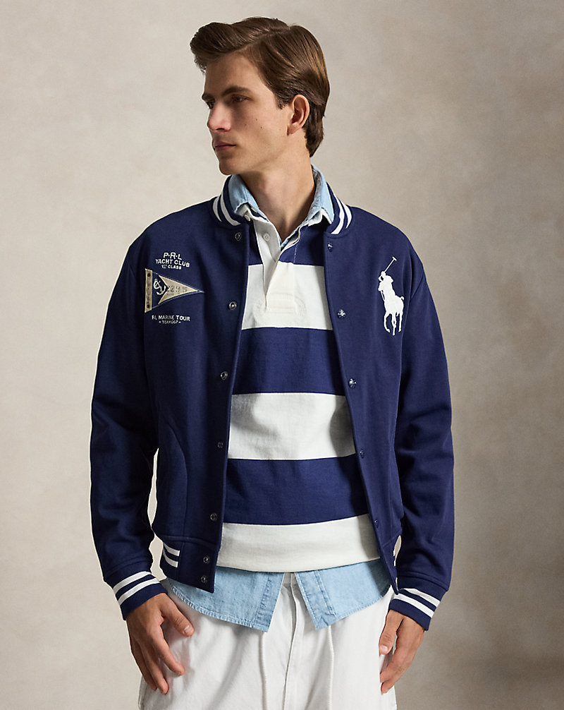 CHAQUETA DE BEISBOL DE FELPA BIG PONY NEWPORT NAVY