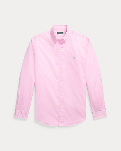 CAMISA CUSTOM FIT DE ALGODON TWILL LIGERO CARMEL PINK